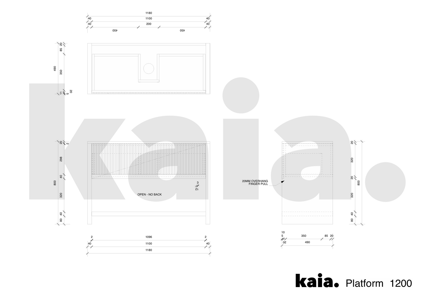 Platform 1200 Vanity