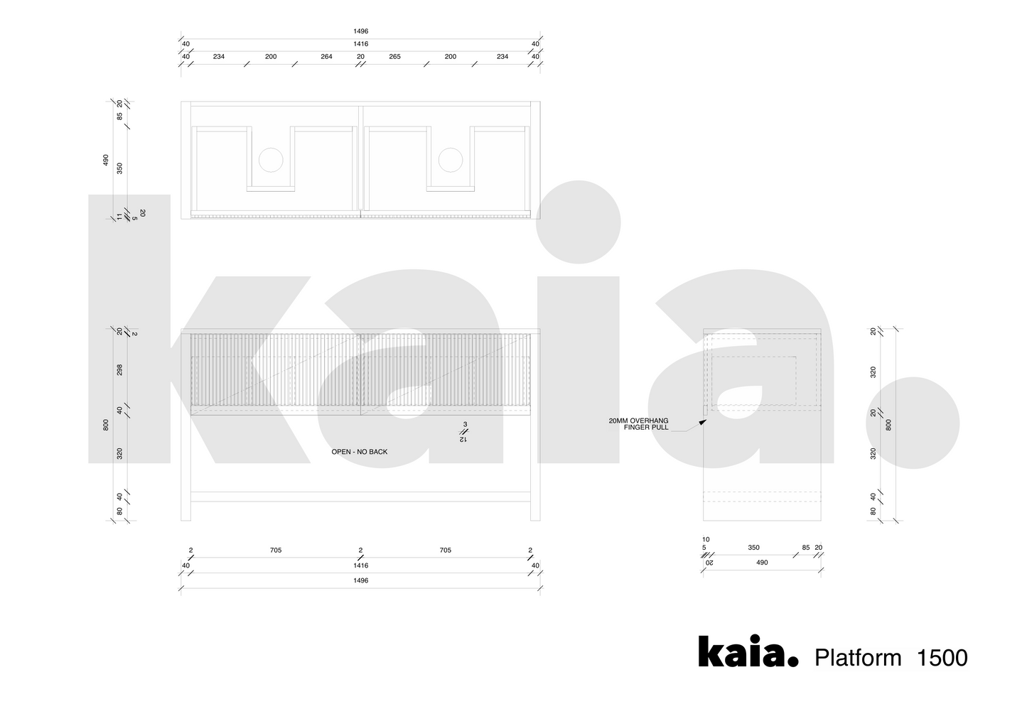 Platform 1500 Vanity